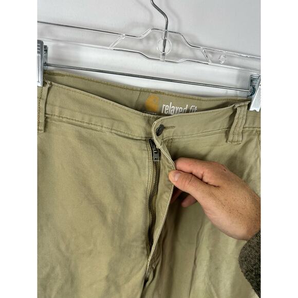 Carhartt Rugged Flex Loose Fit Canvas Work Pant Tan Size 38x34 - Picture 11 of 12